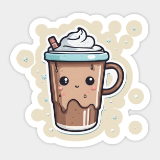 kawaii cup of hot chocolate Sticker